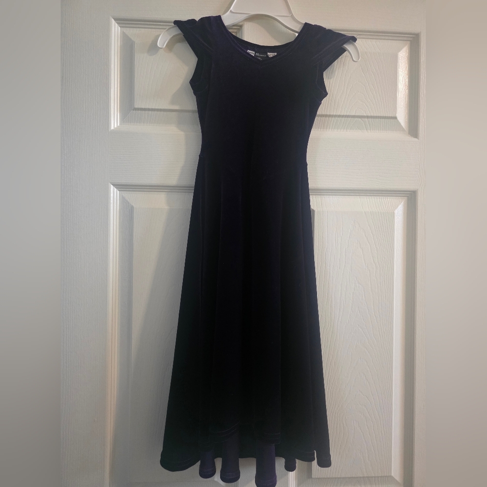 Velvet deep purple Kids Moresca Dress
